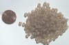 100 4mm Transparent Matte Smoke Topaz Round Glass Beads
